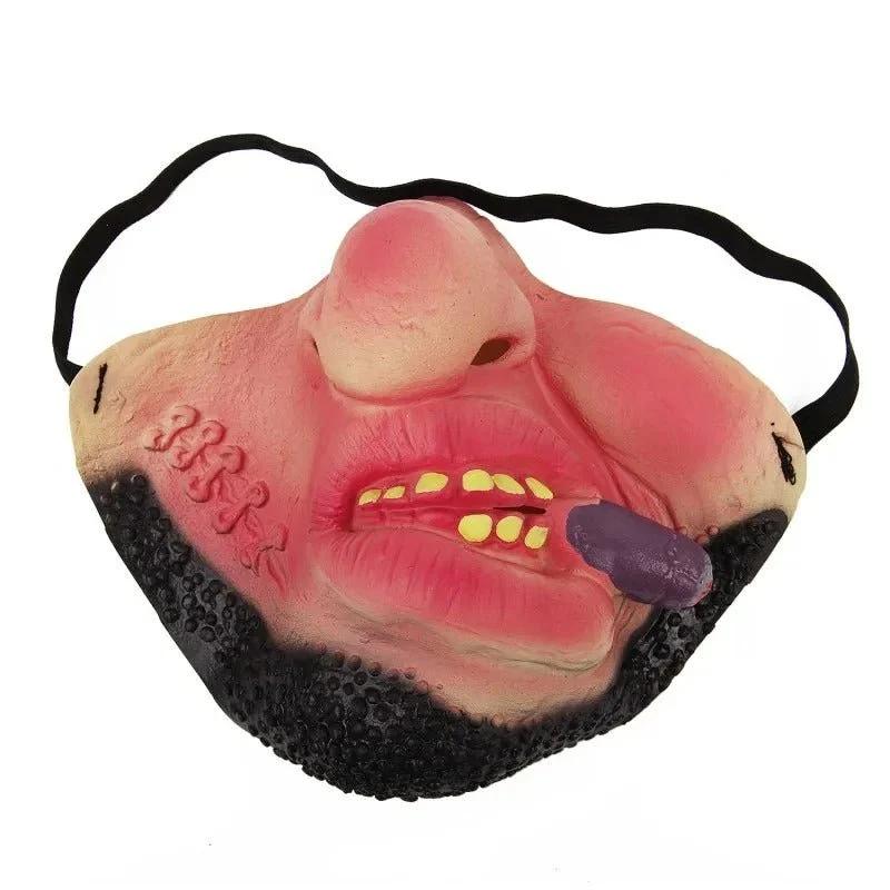Funny Half Face Horrible Masks -  Halloween Cosplay Props -  - #tag1#