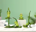 Funny Meditating Yoga Frog Statue