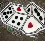 Funny Playroom Tufted Dice Rug