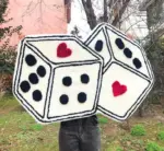 Funny Playroom Tufted Dice Rug