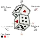 Funny Playroom Tufted Dice Rug