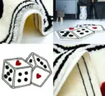Funny Playroom Tufted Dice Rug