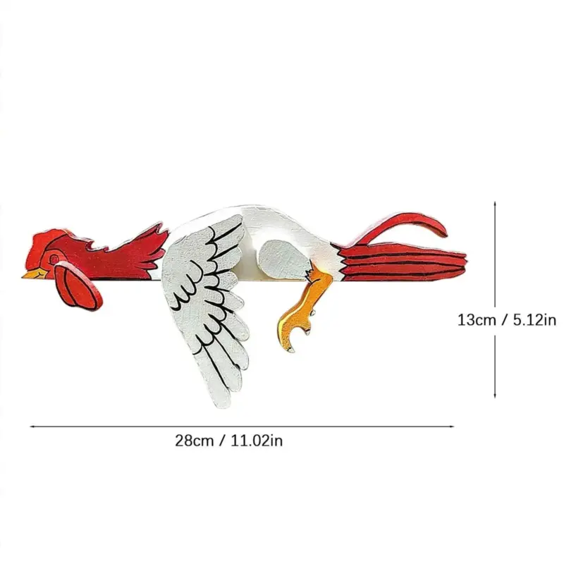 Funny Resting Rooster Nice garden decoration tag1