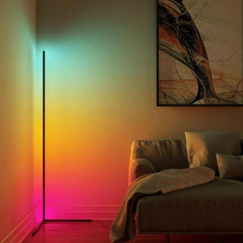 Futuristic RGB Corner Floor LED Light: Transform Your Space with Color -