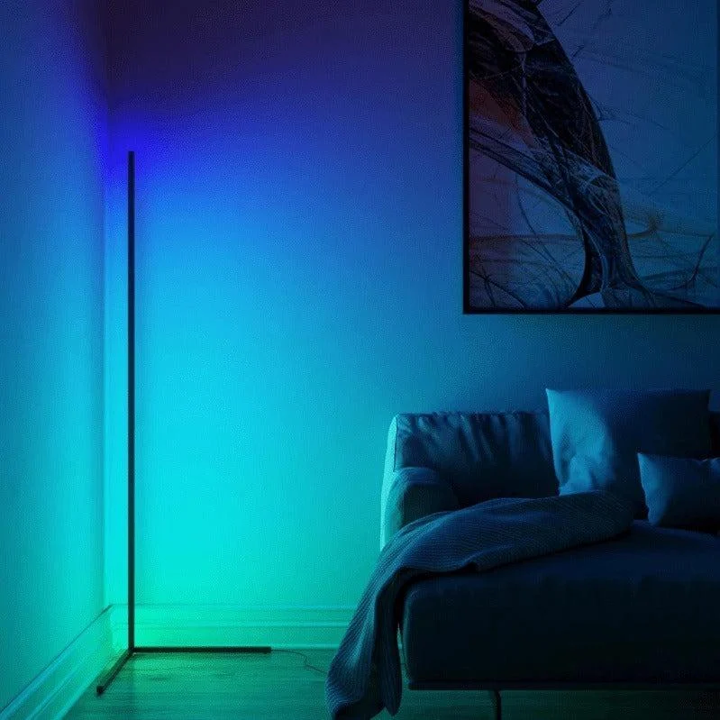 Futuristic RGB Corner Floor LED Light: Transform Your Space with Color -