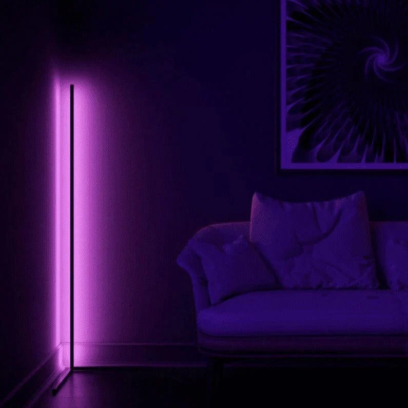 Futuristic RGB Corner Floor LED Light: Transform Your Space with Color -
