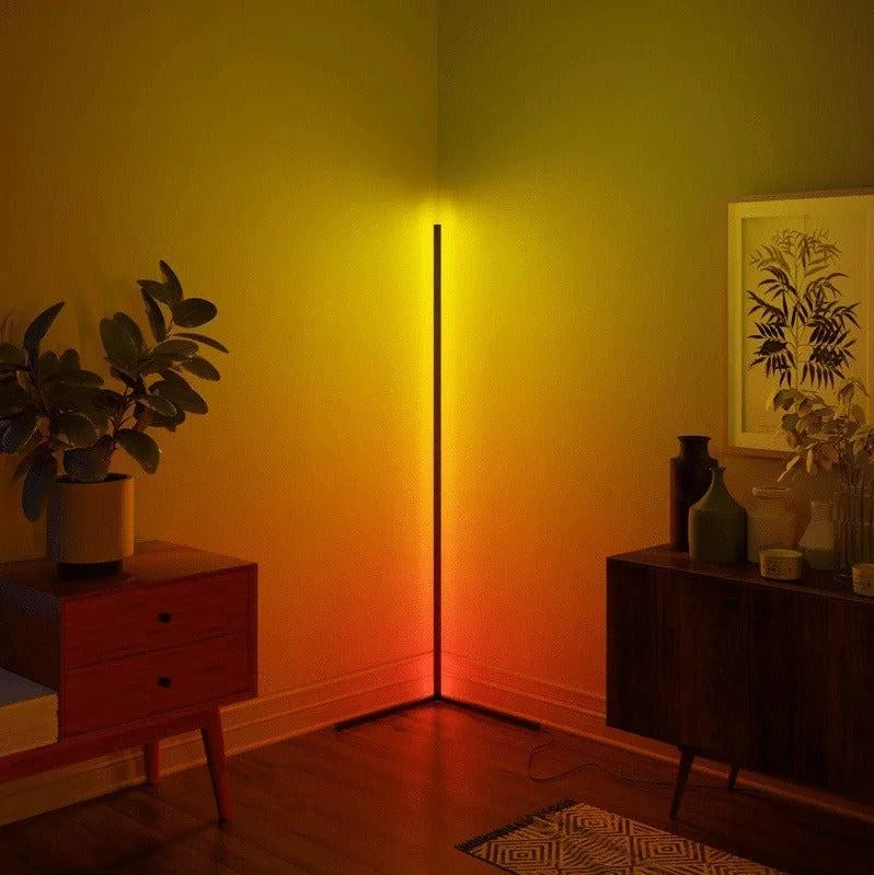 Futuristic RGB Corner Floor LED Light: Transform Your Space with Color -