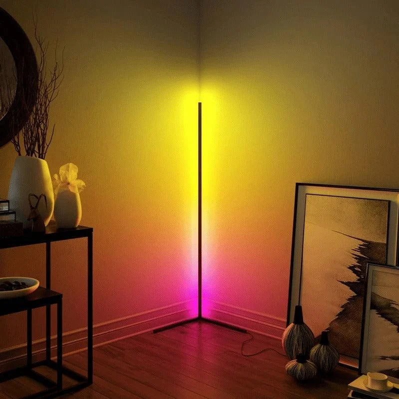 Futuristic RGB Corner Floor LED Light: Transform Your Space with Color -