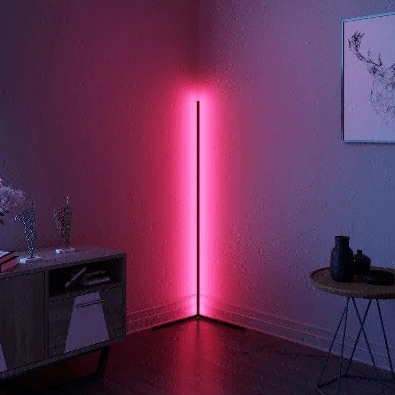 Futuristic RGB Corner Floor LED Light: Transform Your Space with Color -