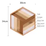GEOMETRY SPLICE WOODEN SERVING TRAY tag1