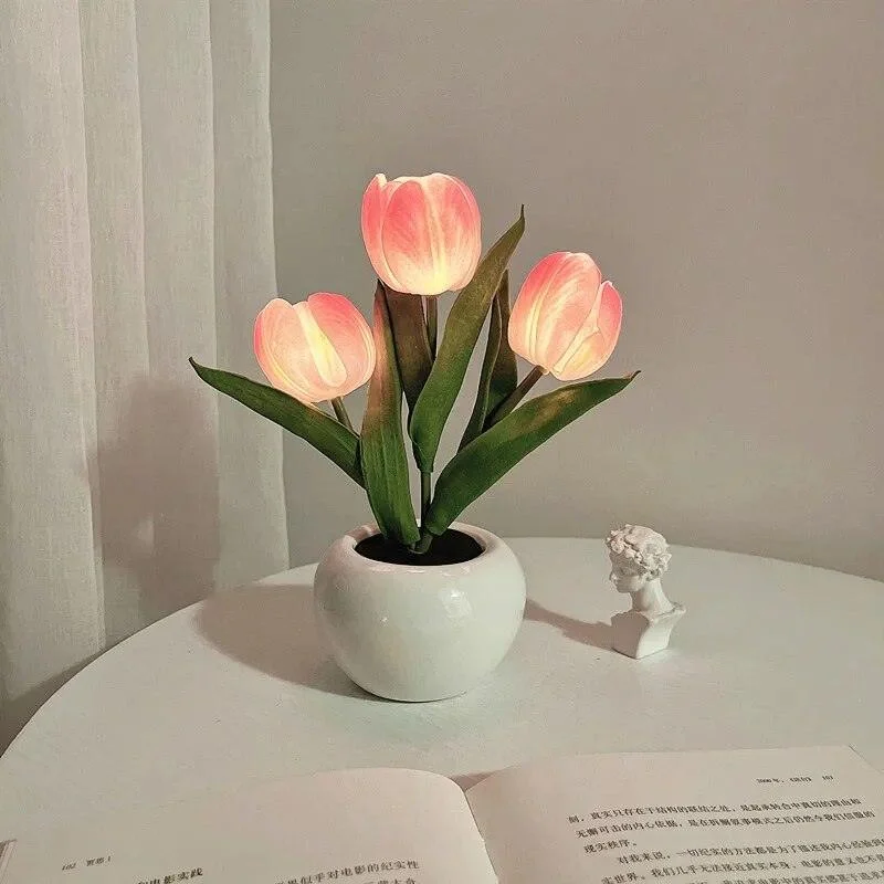 Vintage Aesthetic Tulip Table Lamp - ISTANBULLU LTD