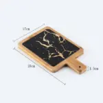 GOLDEN MARBLE SERVING PLATTER tag1