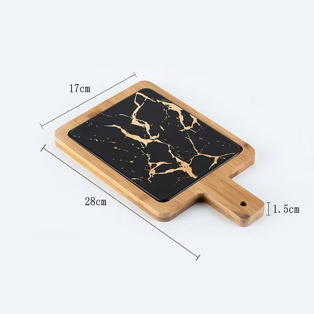 GOLDEN MARBLE SERVING PLATTER -  - #tag1#