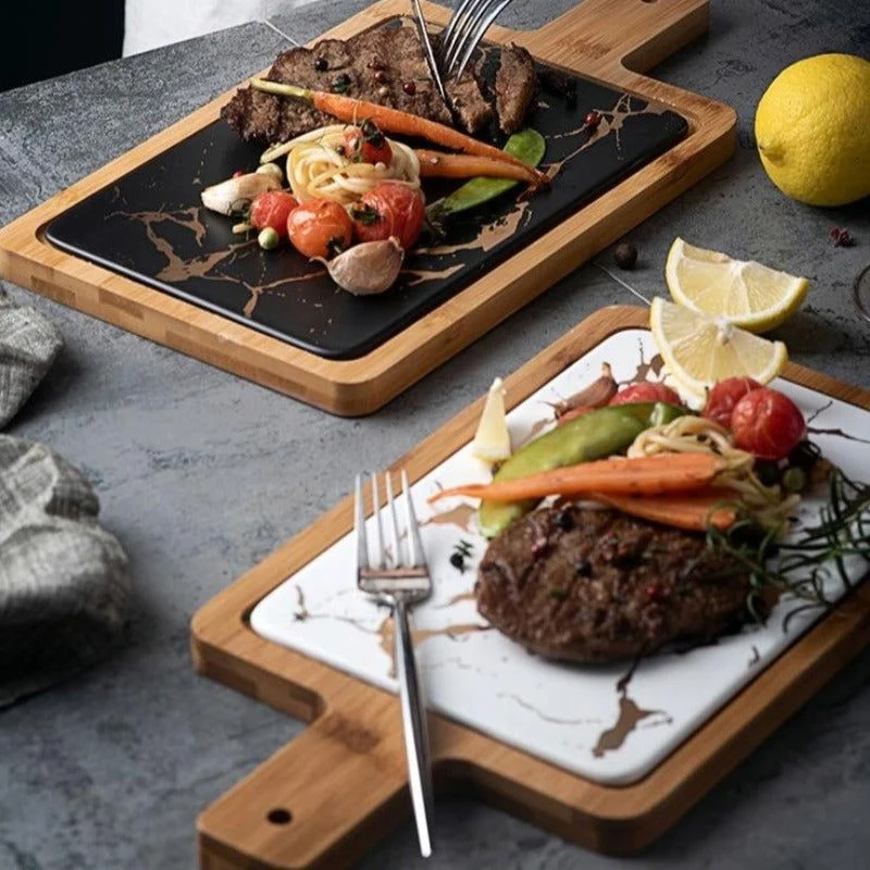 GOLDEN MARBLE SERVING PLATTER -  - #tag1#