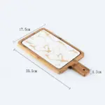 GOLDEN MARBLE SERVING PLATTER tag1