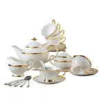 GOLDEN RIM TEACUP COLLECTION SET tag1