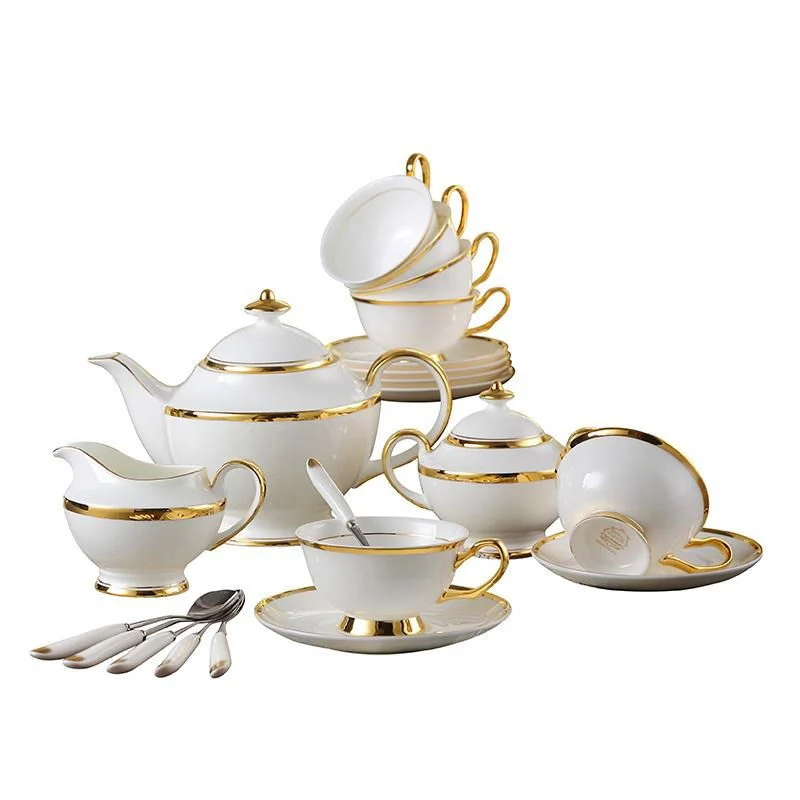 GOLDEN RIM TEACUP COLLECTION SET -  - #tag1#