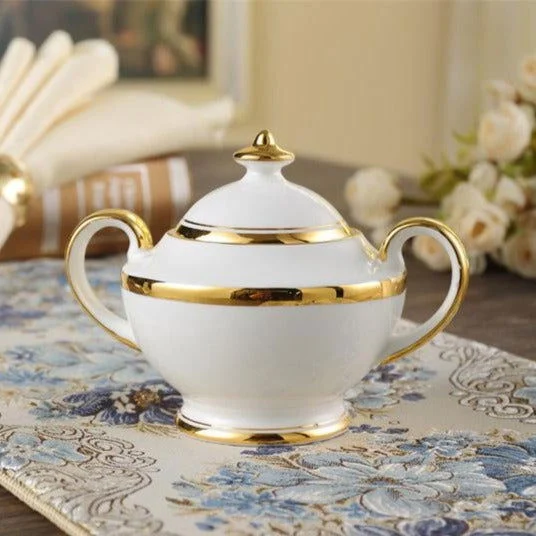 GOLDEN RIM TEACUP COLLECTION SET -  - #tag1#