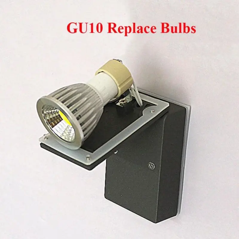 GU10 Outdoor Waterdichte Wandlamp 90 Graden Verstelbare Tuin Porch Led Spotlight Villa Balkon Gang Deur Muur