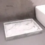 Gamela MarbleTextureBathroomStorageTray Homeko10