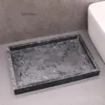 Gamela MarbleTextureBathroomStorageTray Homeko11