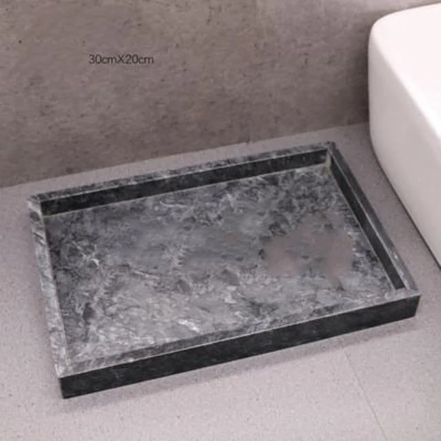 Gamela - Marble Texture Bathroom Storage Tray - Homeko