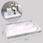 Gamela MarbleTextureBathroomStorageTray Homeko8