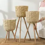 Garden Decoration Floor Vase Plant Stand Wickerwork Flower Pot Holder Display Potted Rack Rustic Decor Plant 0b2b9d8d e6e6 403d b601 beaf21a4ac7c