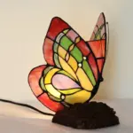 GardenGlow Victorian Flower Resin Table Lamp with Butterfly tag1