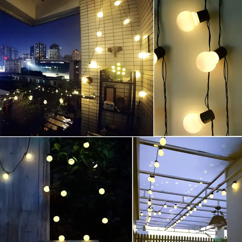 GardenLuminaAussen Lichterkette WasserdichteLEDLichterkettefurGartenTerrasseundBalkon3