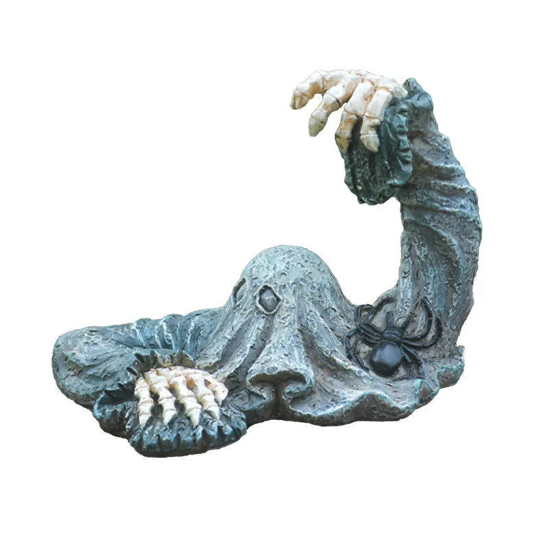Garden Courtyard Decoration Sculptured Ornaments Death Climbing Out Spider Decoration Style Trendy Resin Crafts -  - #tag1#