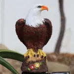 Garden Eagle Owl Parrot Statue LED Solar Light Outdoor Waterproof Lawn Lamp tag1