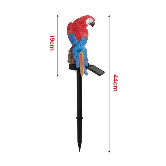 Garden Eagle Owl Parrot Statue LED Solar Light Outdoor Waterproof Lawn Lamp -  - #tag1#