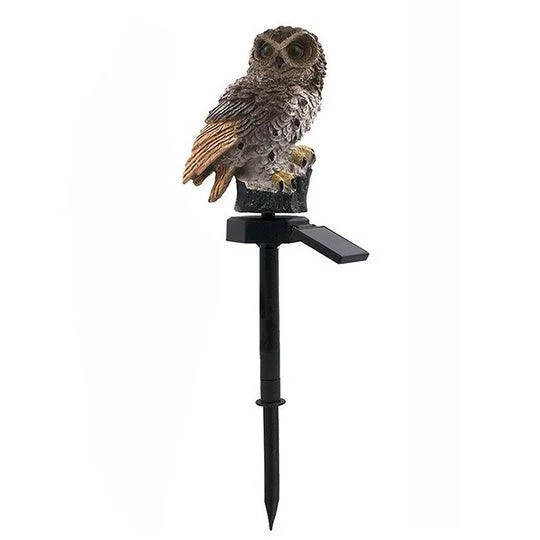 Garden Eagle Owl Parrot Statue LED Solar Light Outdoor Waterproof Lawn Lamp -  - #tag1#