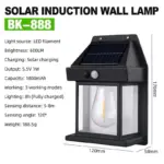 Garden Lamp Solar Tungsten Waterproof Smart Lamp Outdoor Lighting tag1