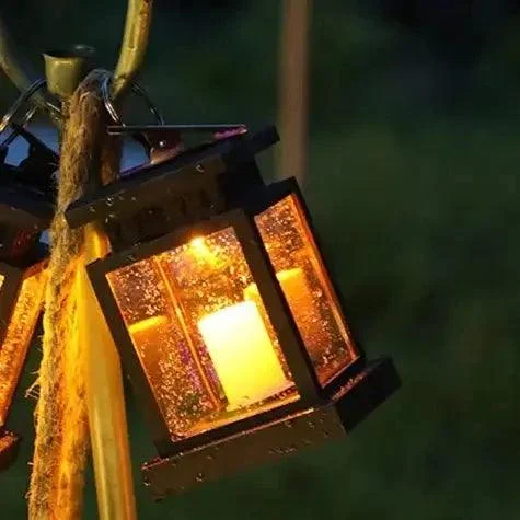 Garden Lantern - Solar Lamp - Retro - Flickering Candle - Waterproof - For Outdoors -  - #tag1#