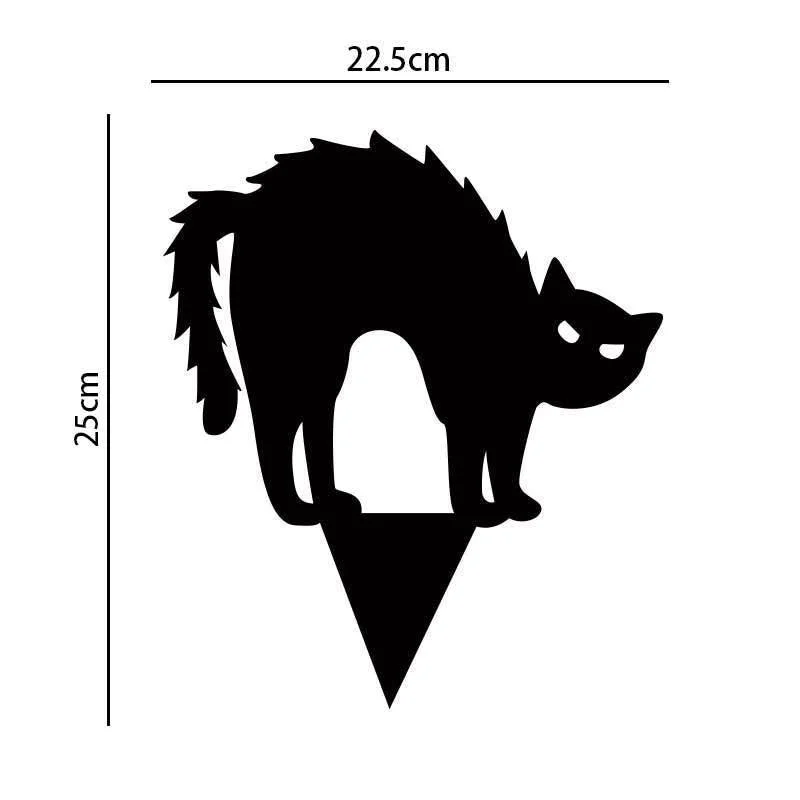 Garden Ornaments Halloween Decorations Black Cat Silhouette -  - #tag1#