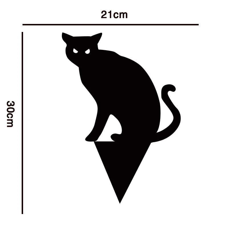 Garden Ornaments Halloween Decorations Black Cat Silhouette -  - #tag1#
