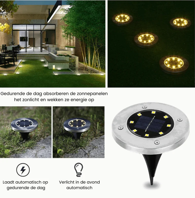 Garden path lighting - SolarGlow - Wireless LED - Solar energy -  - #tag1#
