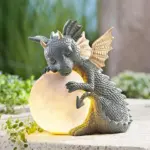 Garden statue Draconis Solar Lighting Resin Dragon Statue tag1