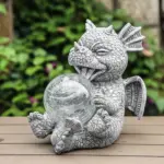 Garden statue Draconis Solar Lighting Resin Dragon Statue tag1