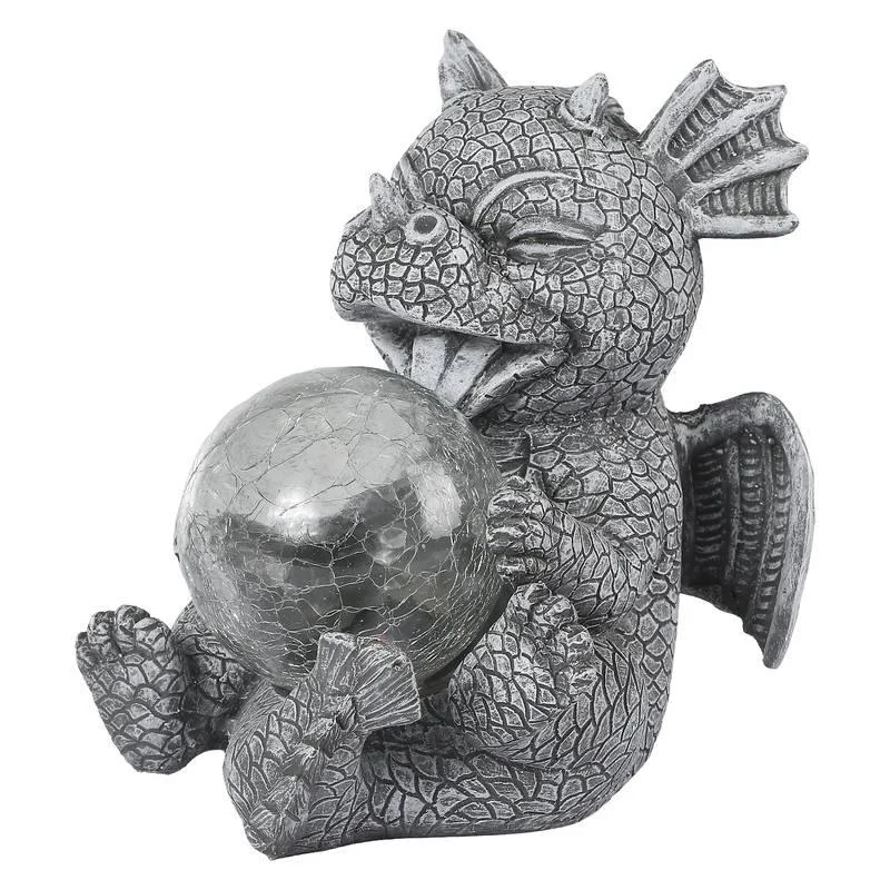 Garden statue - Draconis - Solar Lighting - Resin Dragon Statue -  - #tag1#