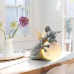Garden statue Draconis Solar Lighting Resin Dragon Statue tag1