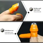 Gardening Thumb Knife Finger Gloves tag1