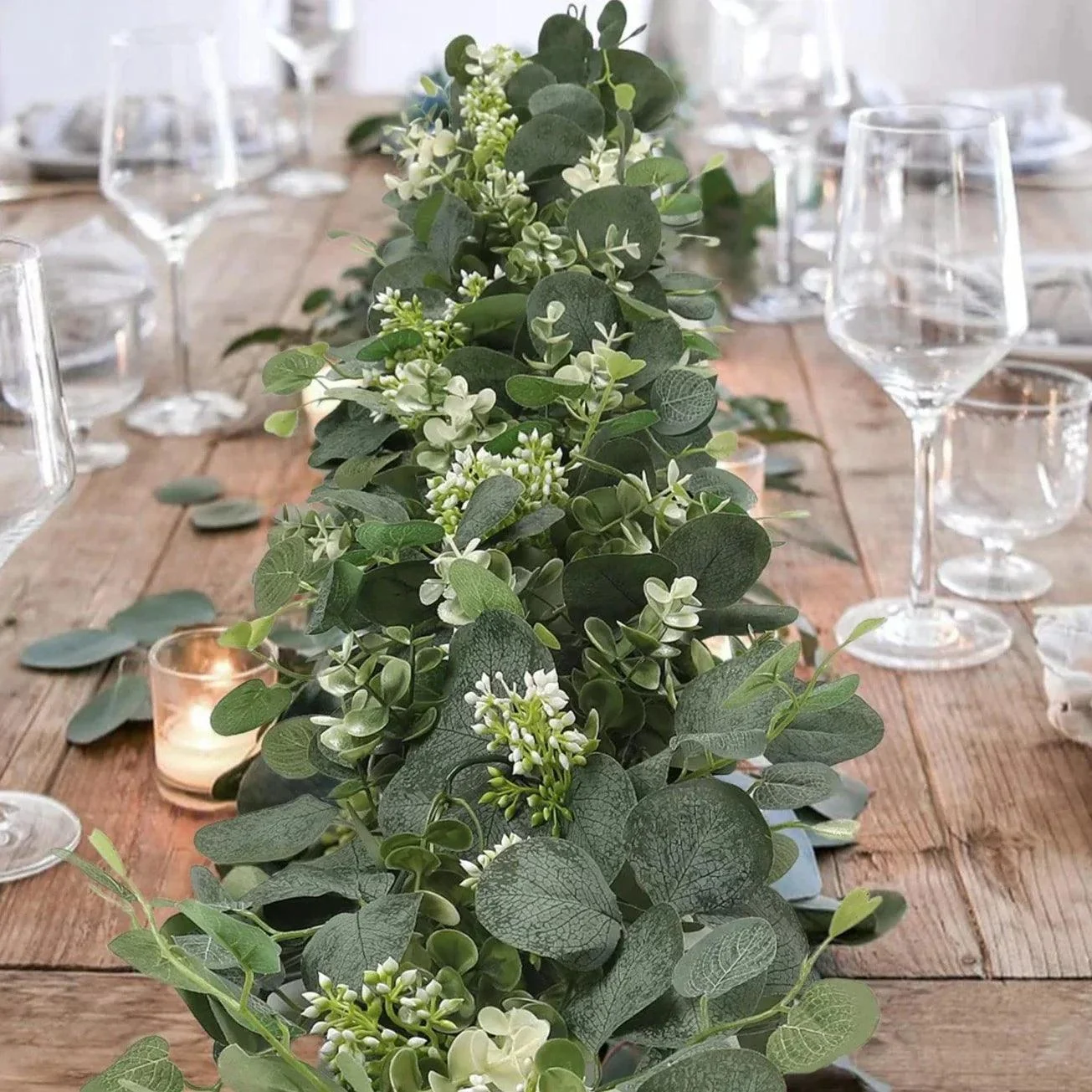 Garland - EucaGreen - Artificial Eucalyptus - 2-Piece Set -  - #tag1#