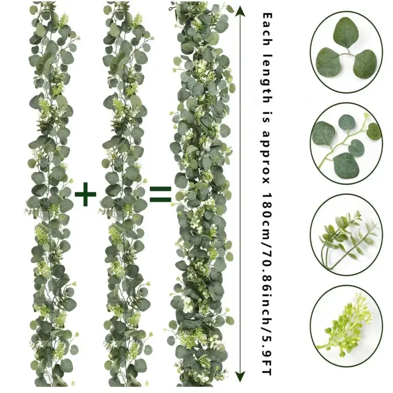 Garland EucaGreen Artificial Eucalyptus 2 Piece Set tag1