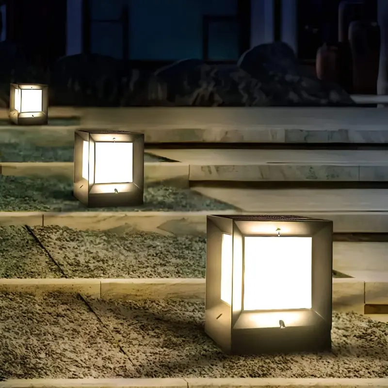 GeoGlimmerKubusStehlampe ModerneLED Aussen undInnenleuchte6