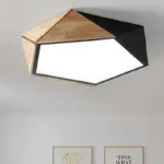 GeoLight Geometric Flushmount LED Ceiling Light in Metal for Living Rooms tag1