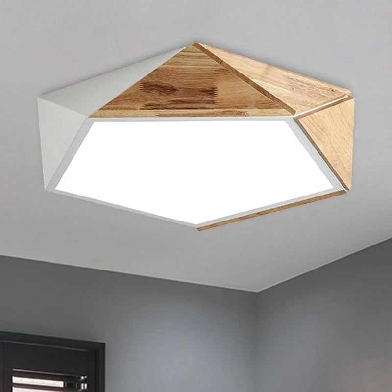 GeoLight – Geometric Flushmount LED Ceiling Light in Metal for Living Rooms -  - #tag1#
