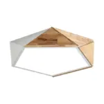 GeoLight Geometric Flushmount LED Ceiling Light in Metal for Living Rooms tag1